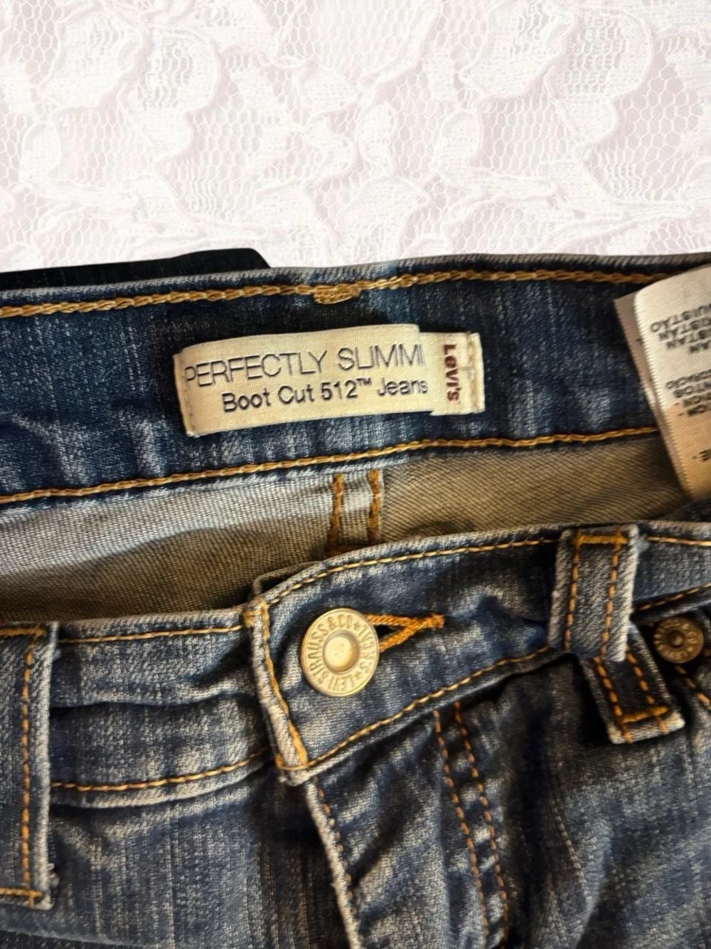 Levi's Women's Blue Bootcut Jeans with Embellished Back Pockets